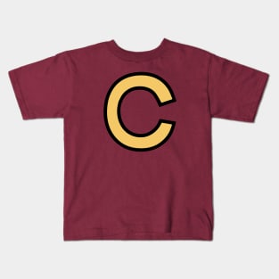 Funky Yellow Letter C Kids T-Shirt